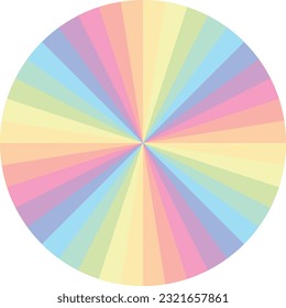 Color pastel arcoiris en forma de círculo, ilustración vectorial.