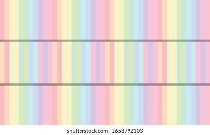 Fondo de lindas líneas de color pastel arco iris