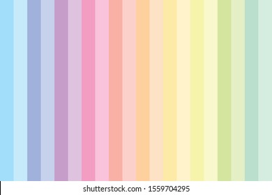 Rainbow Pastel Color Stripe Art Background.