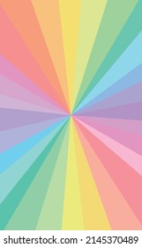 rainbow pastel colored sunburst background