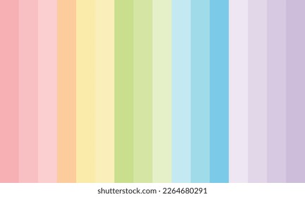 rainbow pastel colors art line template background vector design.