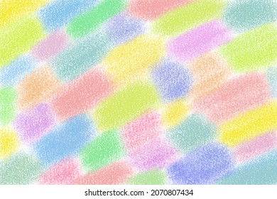 Rainbow pastel crayon scribble doodle stripe sketches pastel color pencil hand drawn background. Kid painting sheet. Children art work. Color chalk brush stroke draw gradient texture vector background