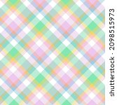 Rainbow Pastel Diagonal Plaid Tartan textured Seamless pattern design suitable for fashion textiles and graphics