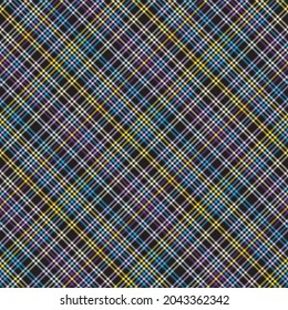 Rainbow Pastel Diagonal Plaid Tartan textured Seamless pattern design suitable for fashion textiles and graphics