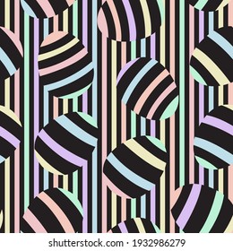 Rainbow Pastel Easter Egg Seamless Pattern for computer graphics, fashion textiles, etc.