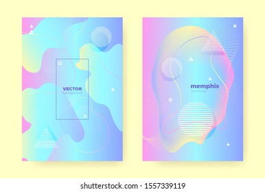 Rainbow Pastel Fluid. Abstract Gradient Illustration. Wave Banner. Colorful Placard. Magic Pastel Poster. Blue Abstract Gradient Background. Pink Wave Design. Music Brochure. Pastel Cover.