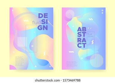 Rainbow Pastel Fluid. Abstract Memphis Illustration. Liquid Design. Colorful Pattern. Magic Pastel Flow. Blue Abstract Memphis Background. Unicorn Wave Design. Music Brochure. Pastel Poster.