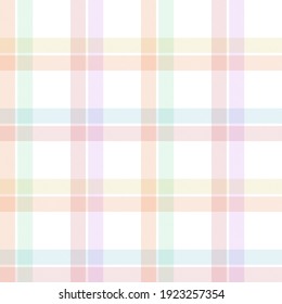 Rainbow Pastel Plaid seamless pattern for fashion textiles and graphics