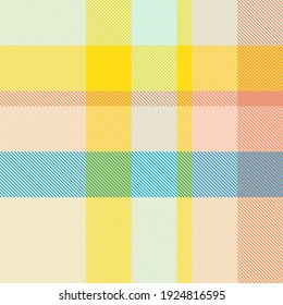 Rainbow Pastel Plaid seamless pattern for fashion textiles and graphics