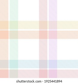 Rainbow Pastel Plaid seamless pattern for fashion textiles and graphics