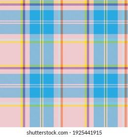 Rainbow Pastel Plaid seamless pattern for fashion textiles and graphics