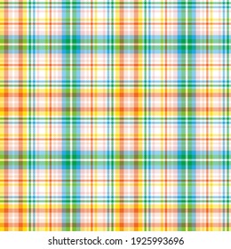 Rainbow Pastel Plaid seamless pattern for fashion textiles and graphics