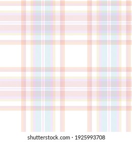 Rainbow Pastel Plaid seamless pattern for fashion textiles and graphics