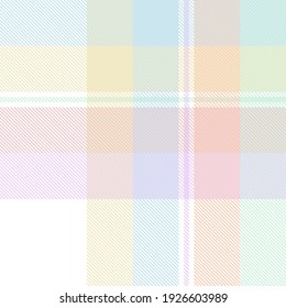 Rainbow Pastel Plaid seamless pattern for fashion textiles and graphics