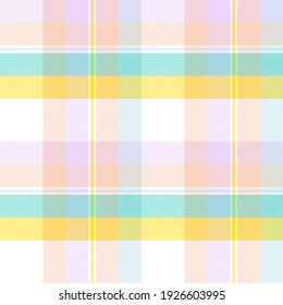 Rainbow Pastel Plaid seamless pattern for fashion textiles and graphics