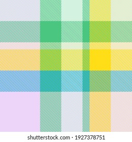 Rainbow Pastel Plaid seamless pattern for fashion textiles and graphics