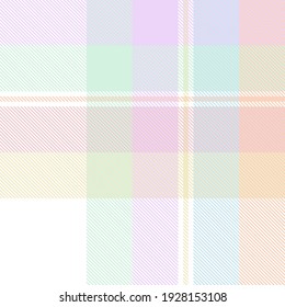 Rainbow Pastel Plaid seamless pattern for fashion textiles and graphics
