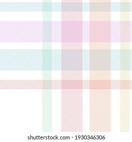 Rainbow Pastel Plaid seamless pattern for fashion textiles and graphics