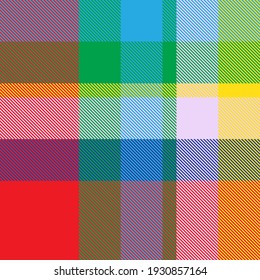 Rainbow Pastel Plaid seamless pattern for fashion textiles and graphics