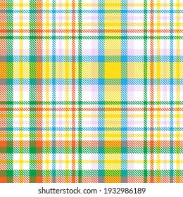 Rainbow Pastel Plaid seamless pattern for fashion textiles and graphics