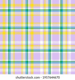 Rainbow Pastel Plaid seamless pattern for fashion textiles and graphics