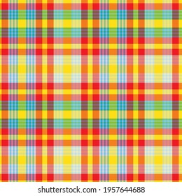 Rainbow Pastel Plaid seamless pattern for fashion textiles and graphics
