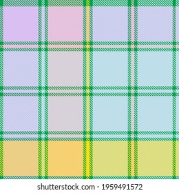 Rainbow Pastel Plaid seamless pattern for fashion textiles and graphics
