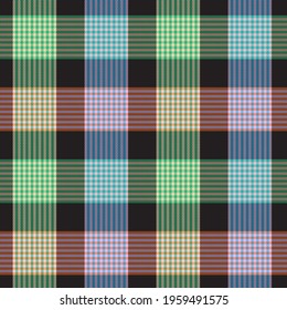 Rainbow Pastel Plaid seamless pattern for fashion textiles and graphics