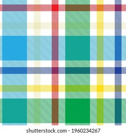 Rainbow Pastel Plaid seamless pattern for fashion textiles and graphics