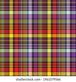 Rainbow Pastel Plaid seamless pattern for fashion textiles and graphics