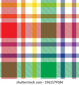 Rainbow Pastel Plaid seamless pattern for fashion textiles and graphics