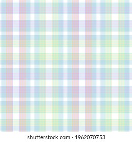 Rainbow Pastel Plaid seamless pattern for fashion textiles and graphics