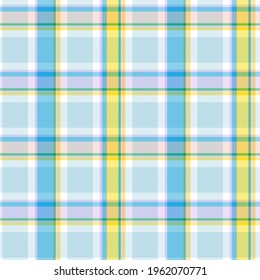 Rainbow Pastel Plaid seamless pattern for fashion textiles and graphics
