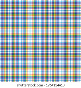 Rainbow Pastel Plaid seamless pattern for fashion textiles and graphics