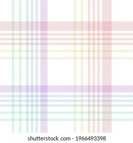 Rainbow Pastel Plaid seamless pattern for fashion textiles and graphics