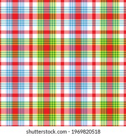 Rainbow Pastel Plaid seamless pattern for fashion textiles and graphics