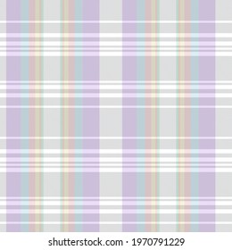 Rainbow Pastel Plaid seamless pattern for fashion textiles and graphics