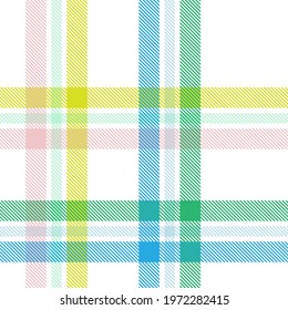 Rainbow Pastel Plaid seamless pattern for fashion textiles and graphics