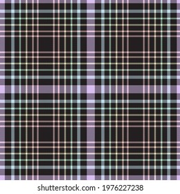 Rainbow Pastel Plaid seamless pattern for fashion textiles and graphics