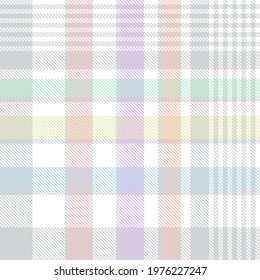 Rainbow Pastel Plaid seamless pattern for fashion textiles and graphics