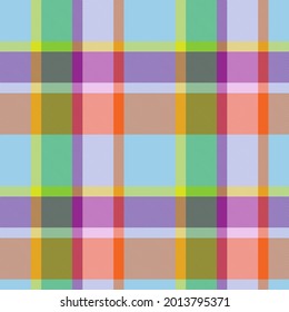 Rainbow Pastel Plaid seamless pattern for fashion textiles and graphics