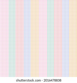 Rainbow Pastel Plaid seamless pattern for fashion textiles and graphics