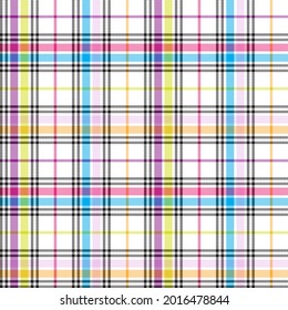Rainbow Pastel Plaid seamless pattern for fashion textiles and graphics