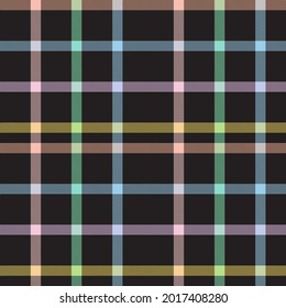 Rainbow Pastel Plaid seamless pattern for fashion textiles and graphics