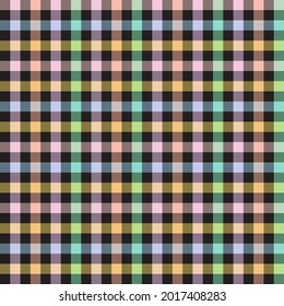 Rainbow Pastel Plaid seamless pattern for fashion textiles and graphics