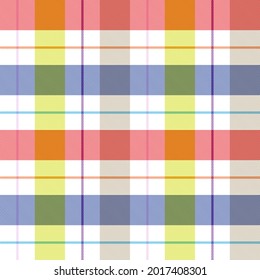 Rainbow Pastel Plaid seamless pattern for fashion textiles and graphics