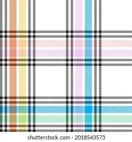 Rainbow Pastel Plaid seamless pattern for fashion textiles and graphics