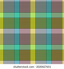 Rainbow Pastel Plaid seamless pattern for fashion textiles and graphics