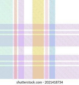 Rainbow Pastel Plaid seamless pattern for fashion textiles and graphics