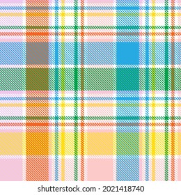 Rainbow Pastel Plaid seamless pattern for fashion textiles and graphics